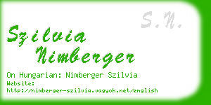 szilvia nimberger business card